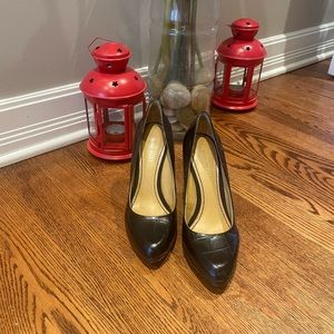 High heel, Nine West, black leather, size 36